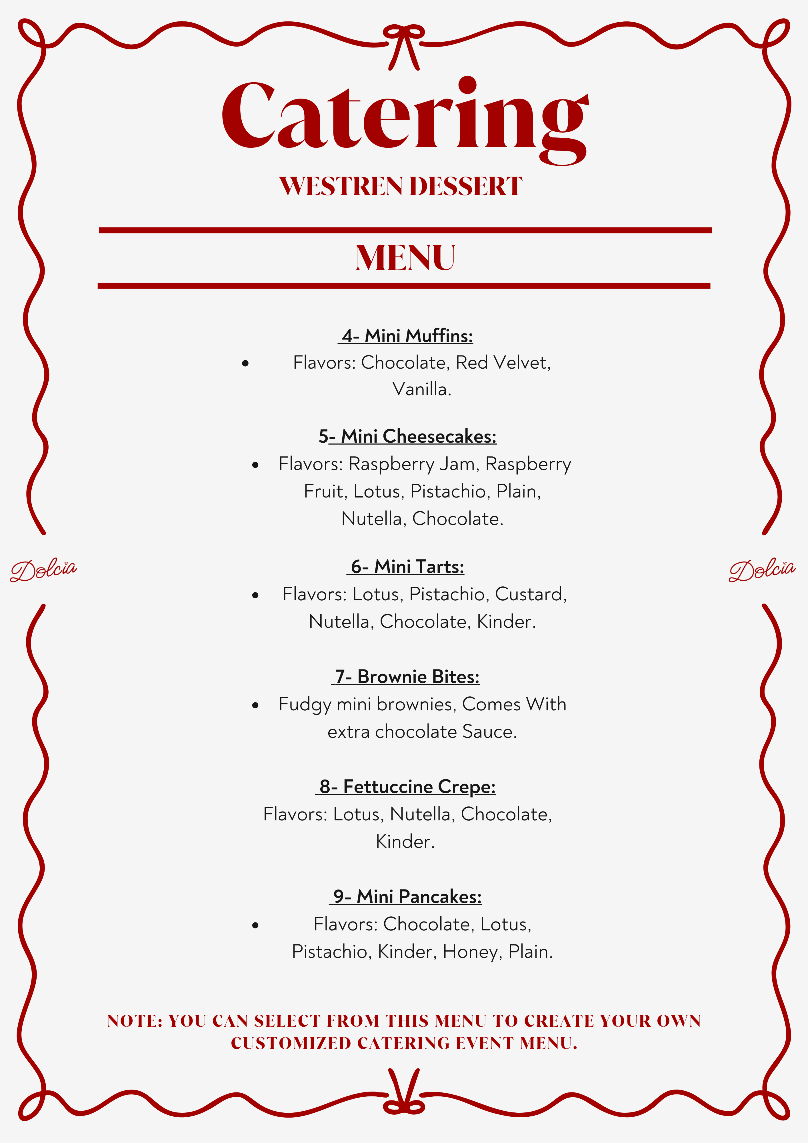 Dolcia Menu Page 2